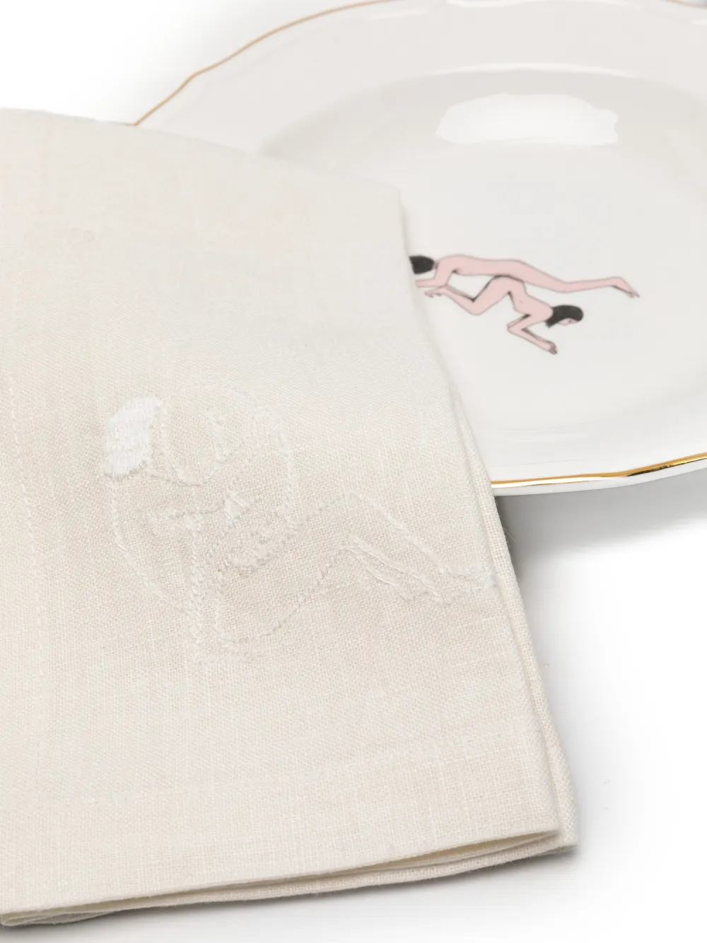 Seletti Offered Plate Set (set Of Four) In White