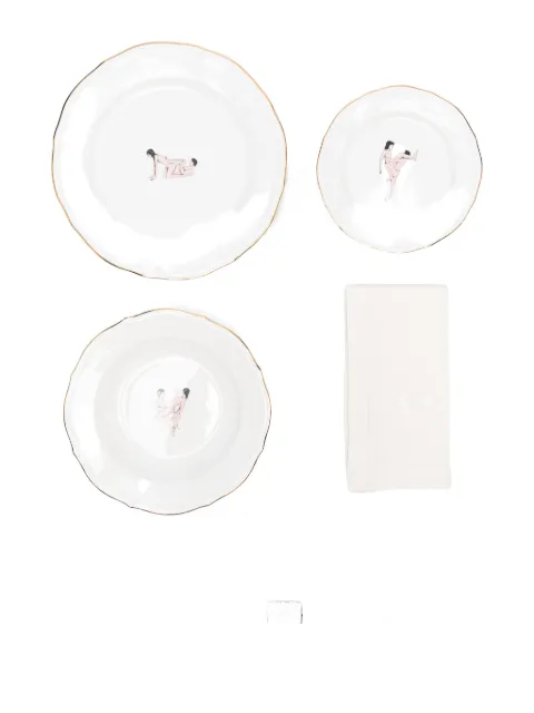 Seletti x Bruno Laurenzano Set di 4 piatti Seikantai 5271 - Inclined