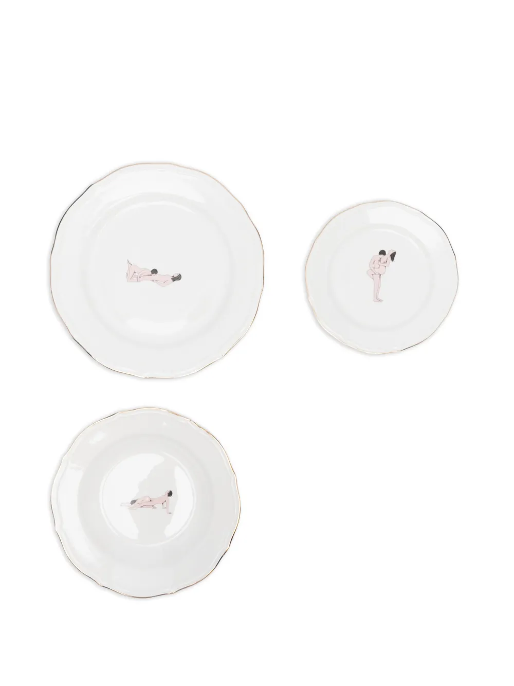 Seletti x Bruno Laurenzano Seikantai5271 - Suspended plate (set of four) - Bianco