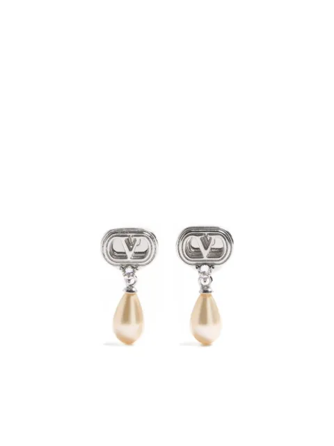 Valentino Garavani teardrop pearl ovalette earrings