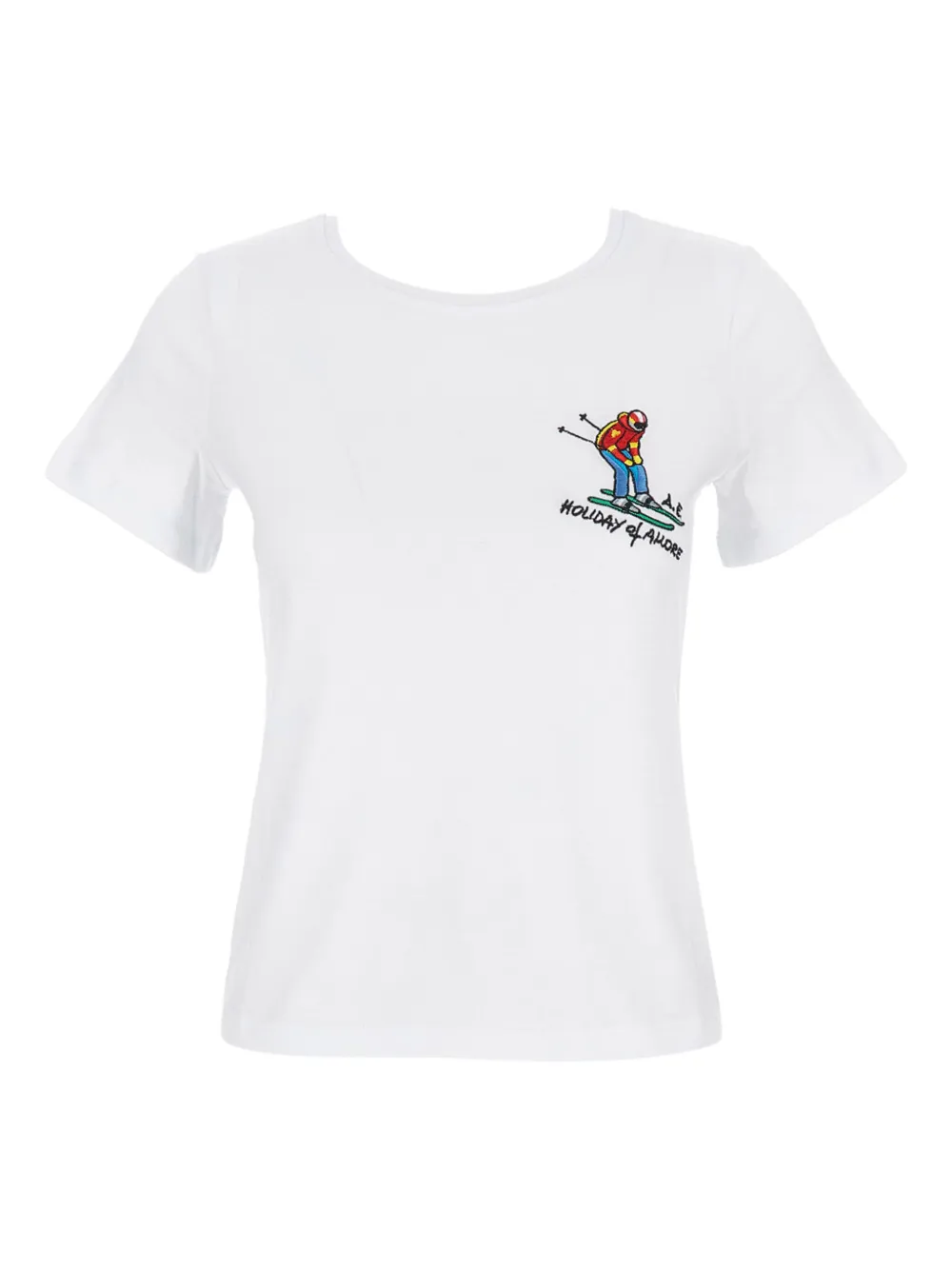Alessandro Enriquez Embroidered Crew-neck T-shirt In White
