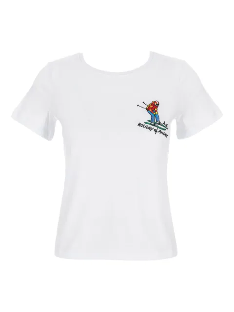 alessandro enriquez embroidered crew-neck T-shirt