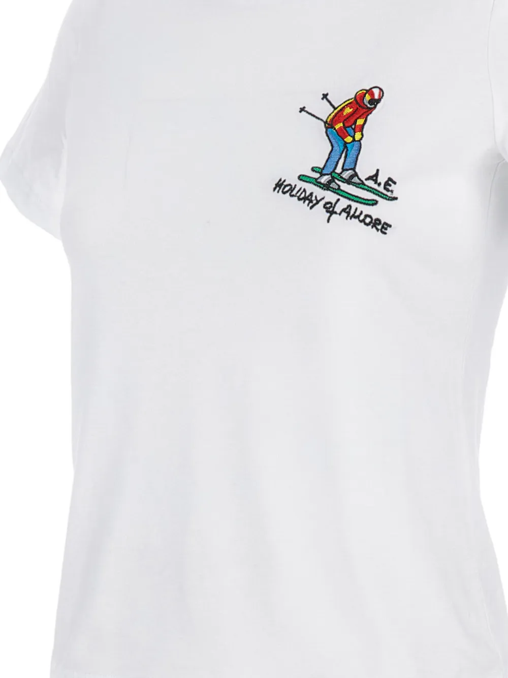 Alessandro Enriquez Embroidered Crew-neck T-shirt In White