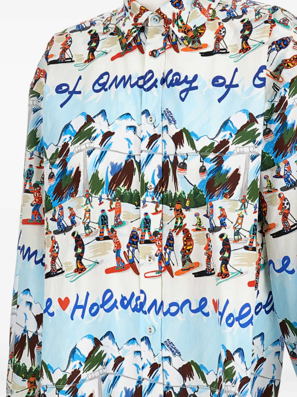 Alessandro enriquez printed shirt - Wit