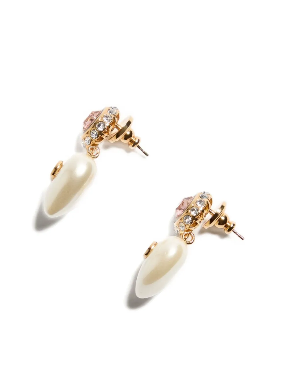 Valentino Vlogo Signature Heart-pendant Earrings In Multi