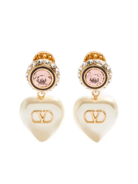 Valentino Garavani Vlogo signature heart-pendant earrings