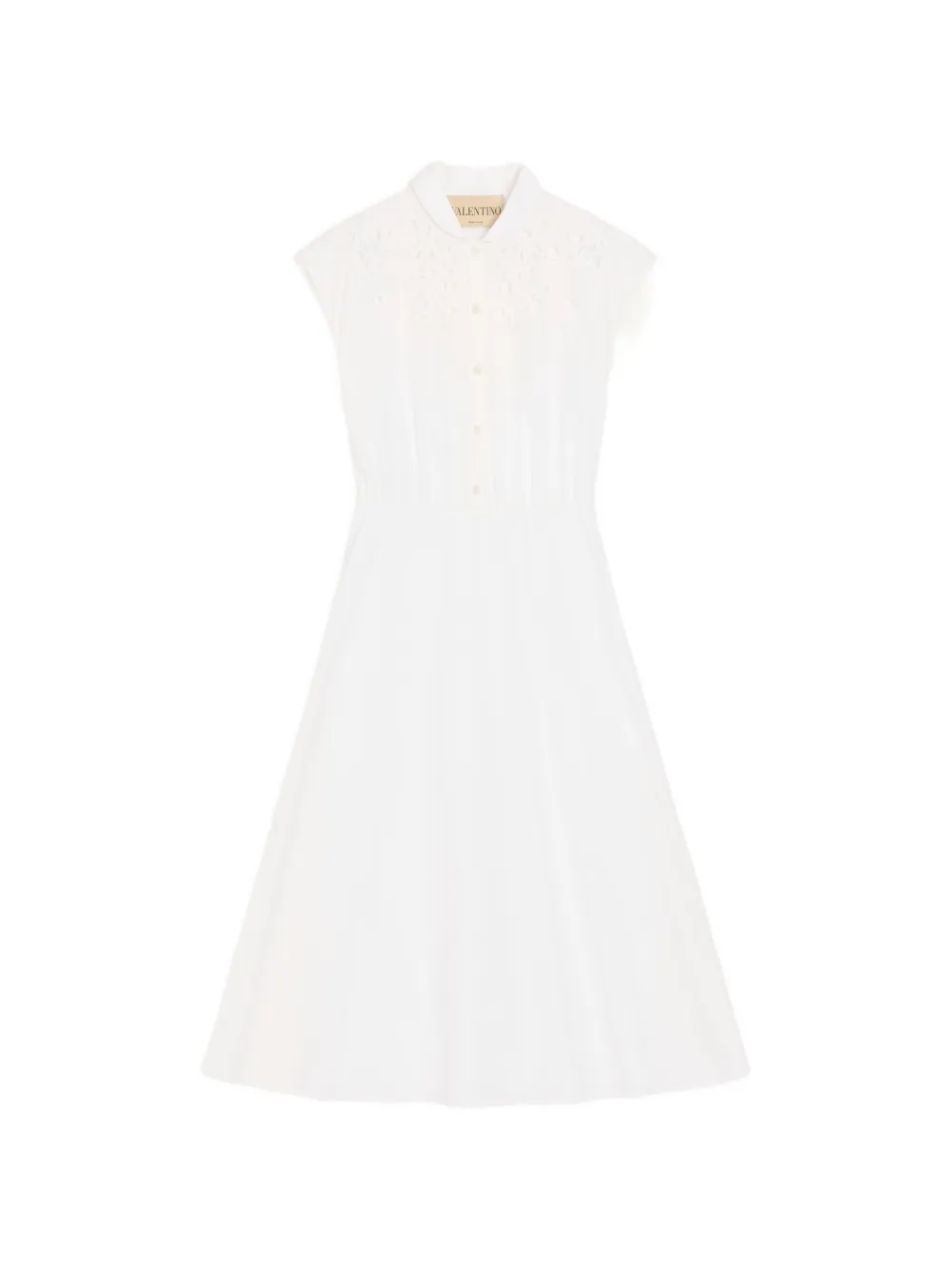Valentino Garavani sangallo-embroidered midi dress - Bianco
