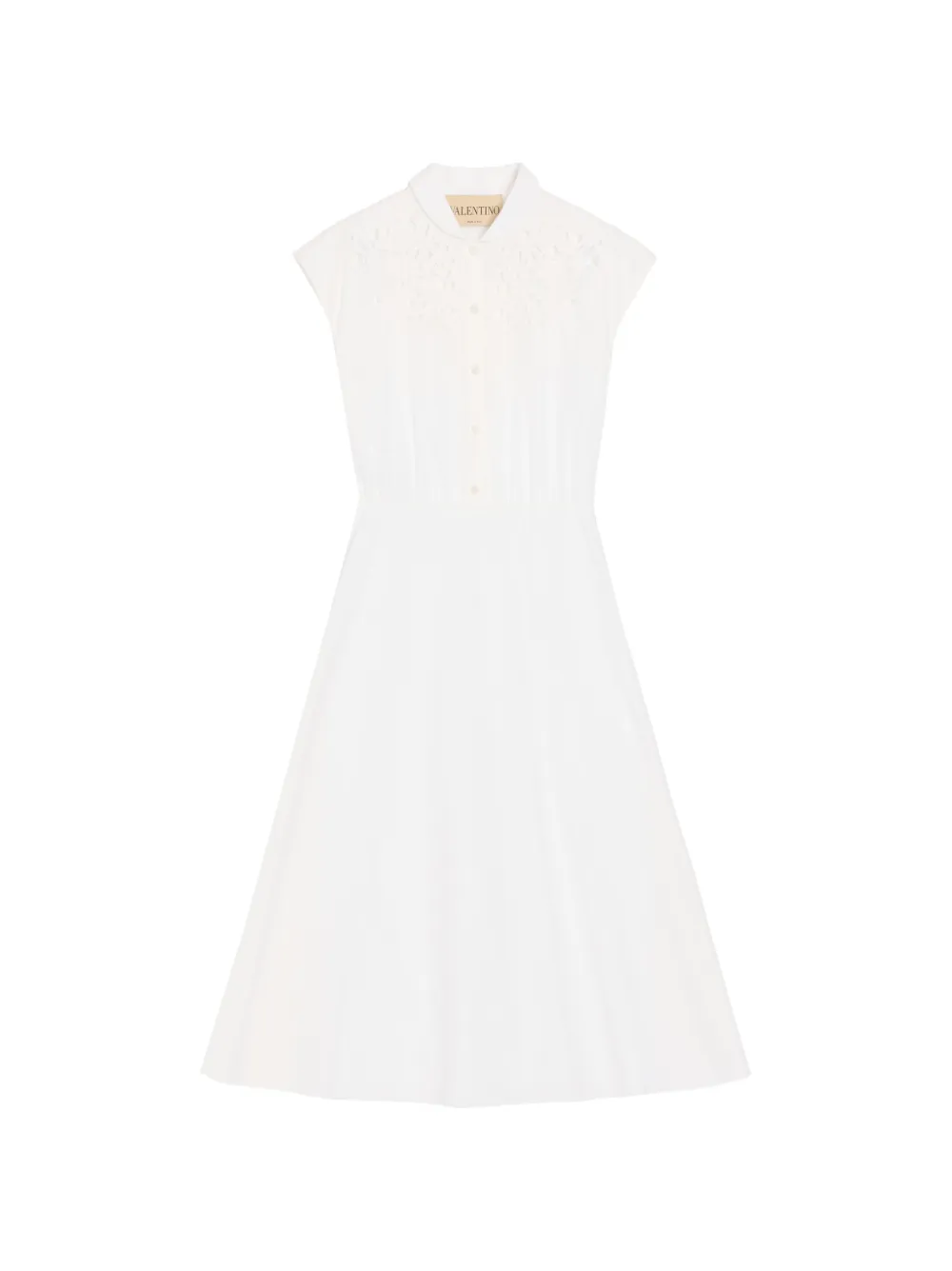Valentino Garavani sangallo-embroidered midi dress - Bianco