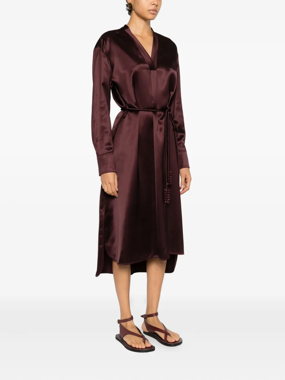 Tory Burch Jurk met gestrikte taille Rood