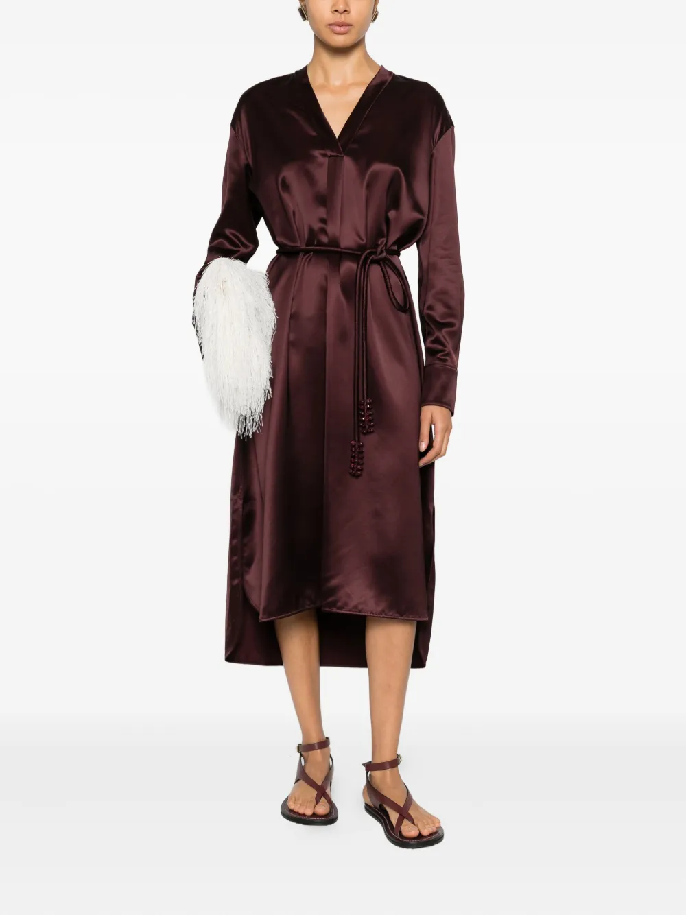 Tory Burch tie-waist dress - Rood