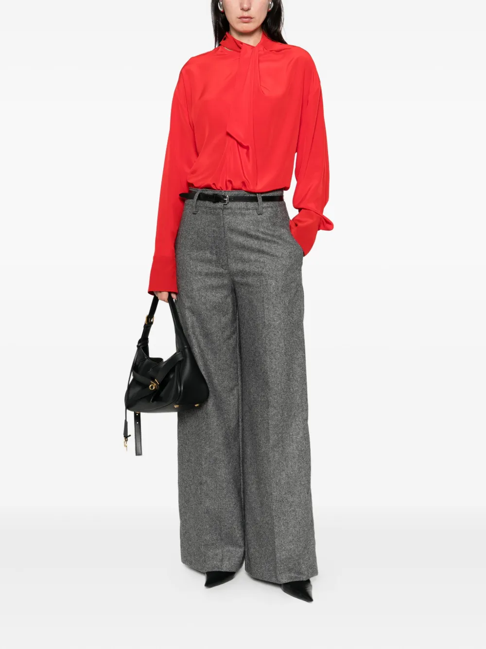 Victoria Beckham tie-neck blouse - Rood