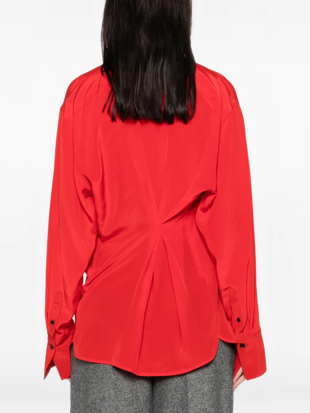 Victoria Beckham Tie-neck Blouse In Red
