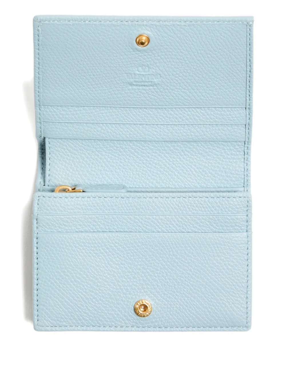 Valentino Cherryfic Grained Wallet In Blue