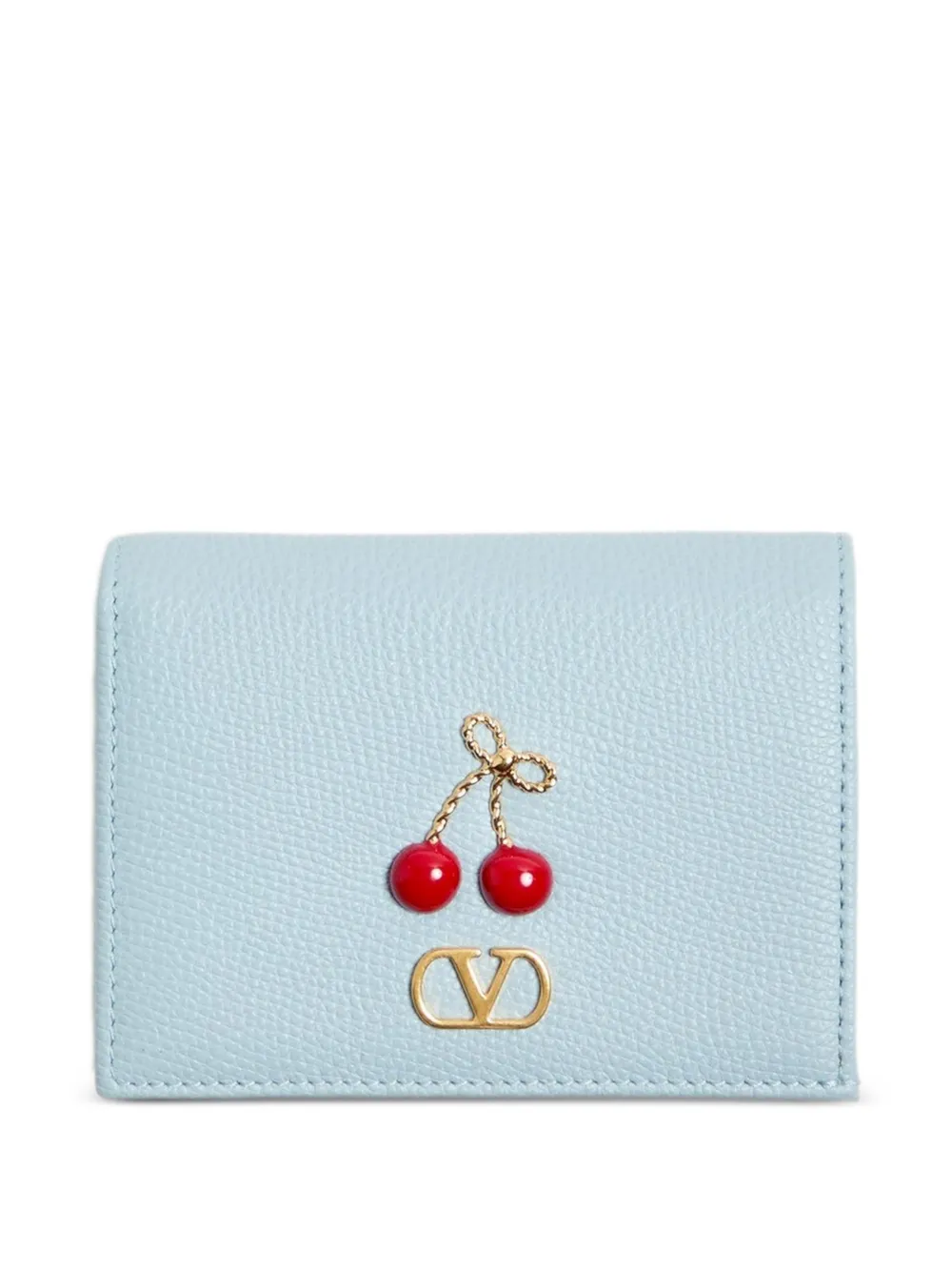 Valentino Garavani Cherryfic grained wallet - Blu