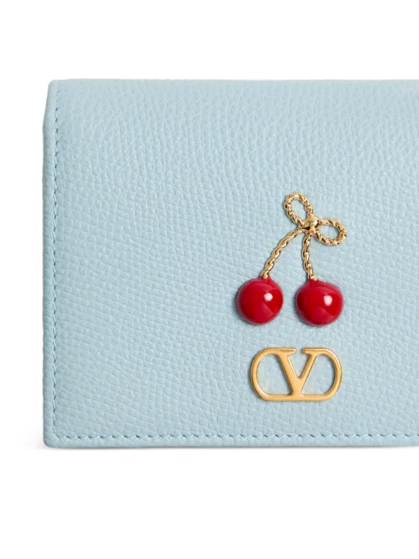 Valentino Garavani Cherryfic Grained Wallet | Blue | FARFETCH