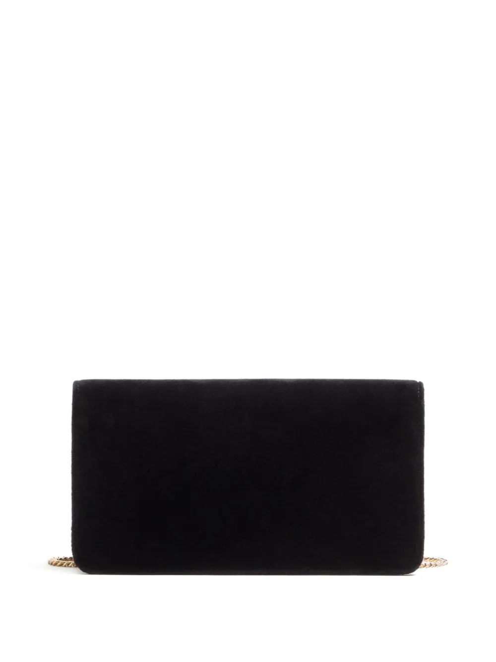 Valentino Garavani VLogo Signature fluwelen clutch met strik Zwart