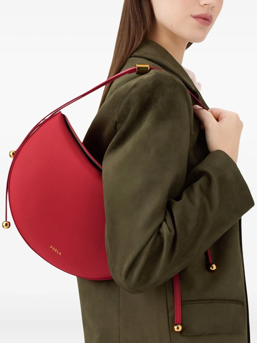 Furla Kleine Moonstone schoudertas - Rood