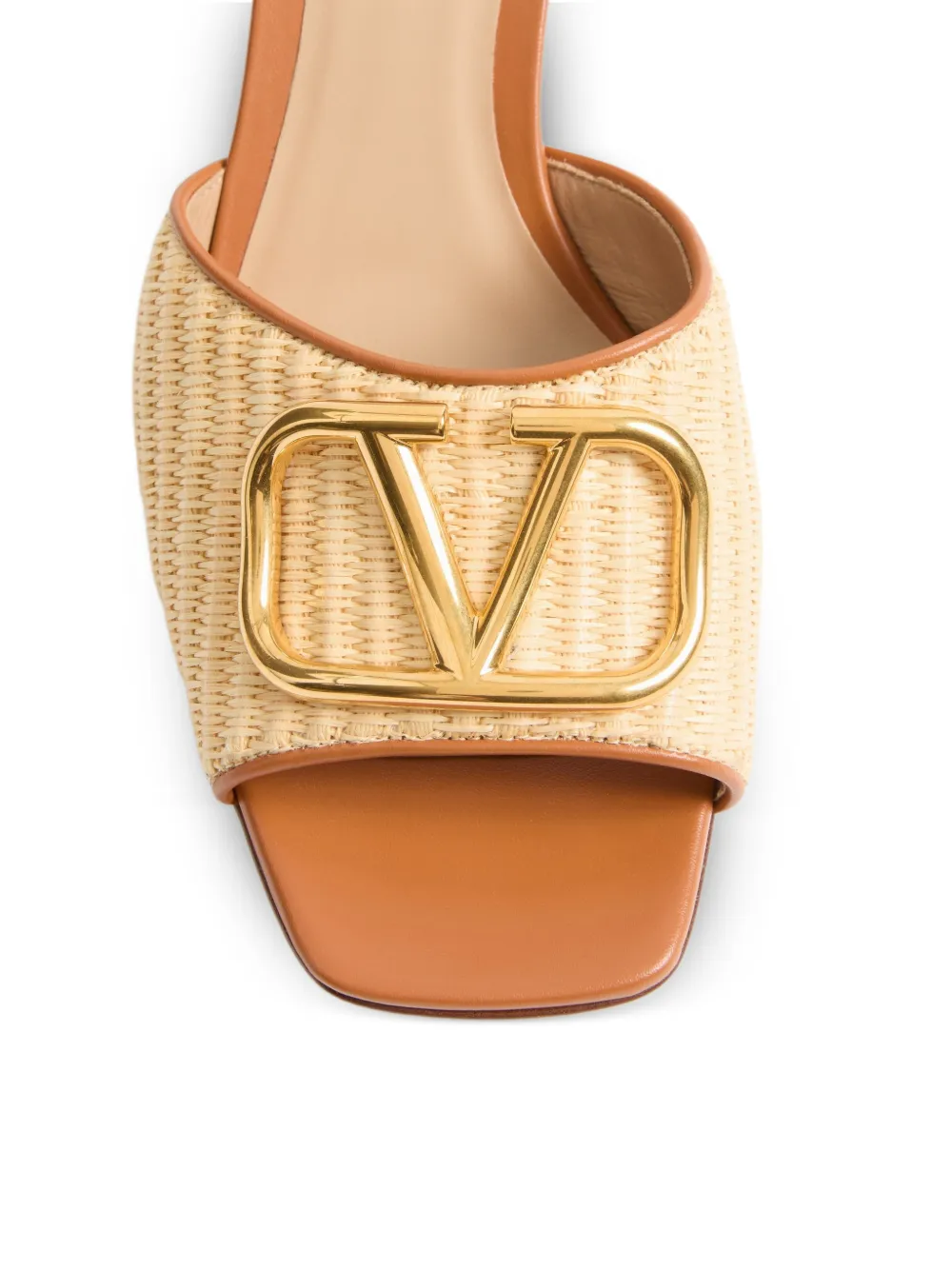 Valentino Garavani VLogo sandalen met plakkaat Beige