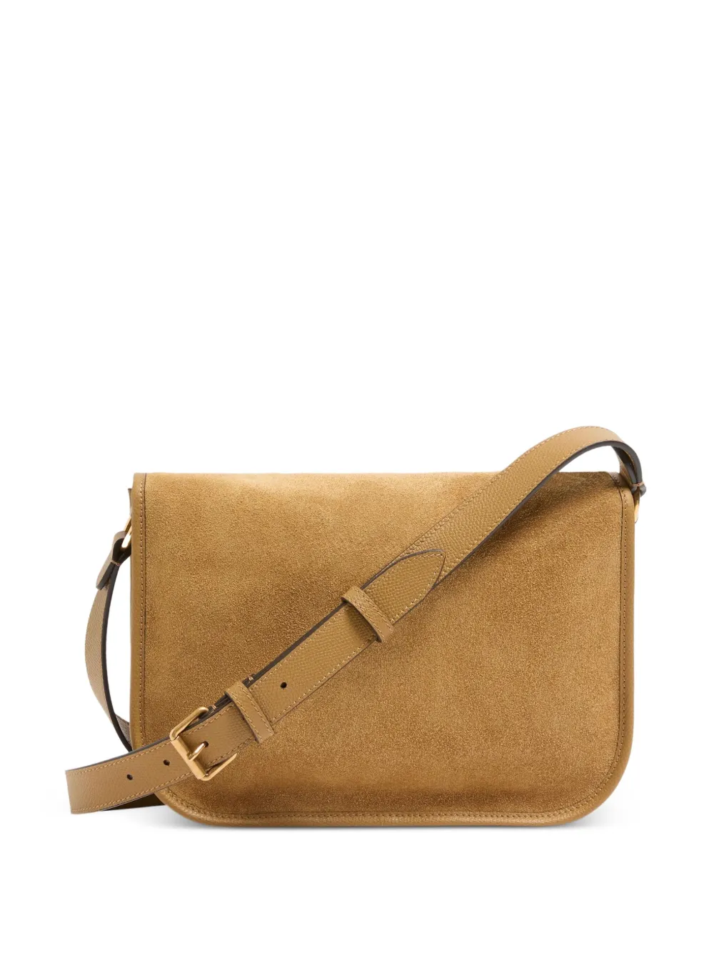 Valentino Garavani Antibes suède crossbodytas met gesp Bruin