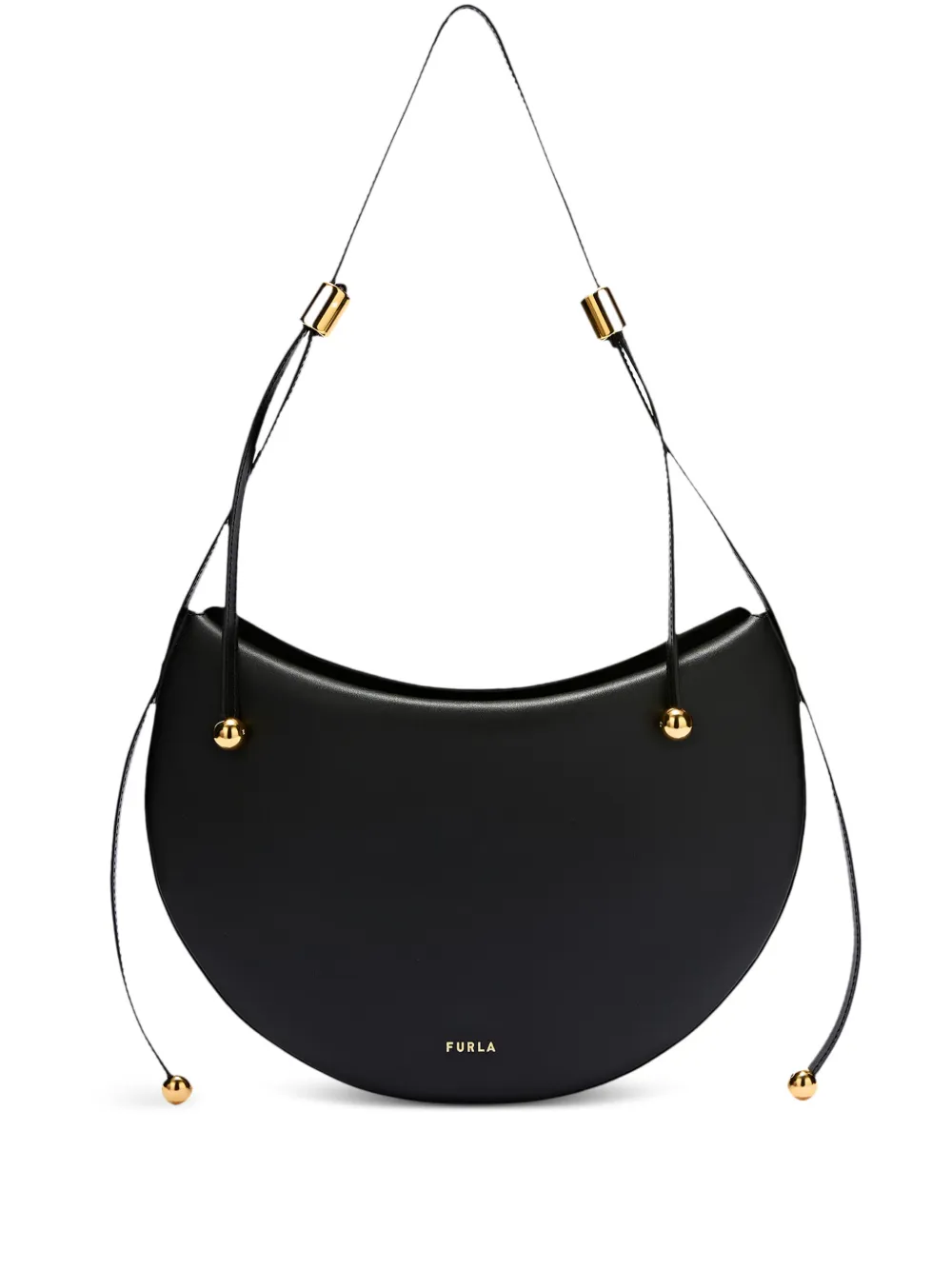 Furla small Moonstone leather shoulder bag - Nero