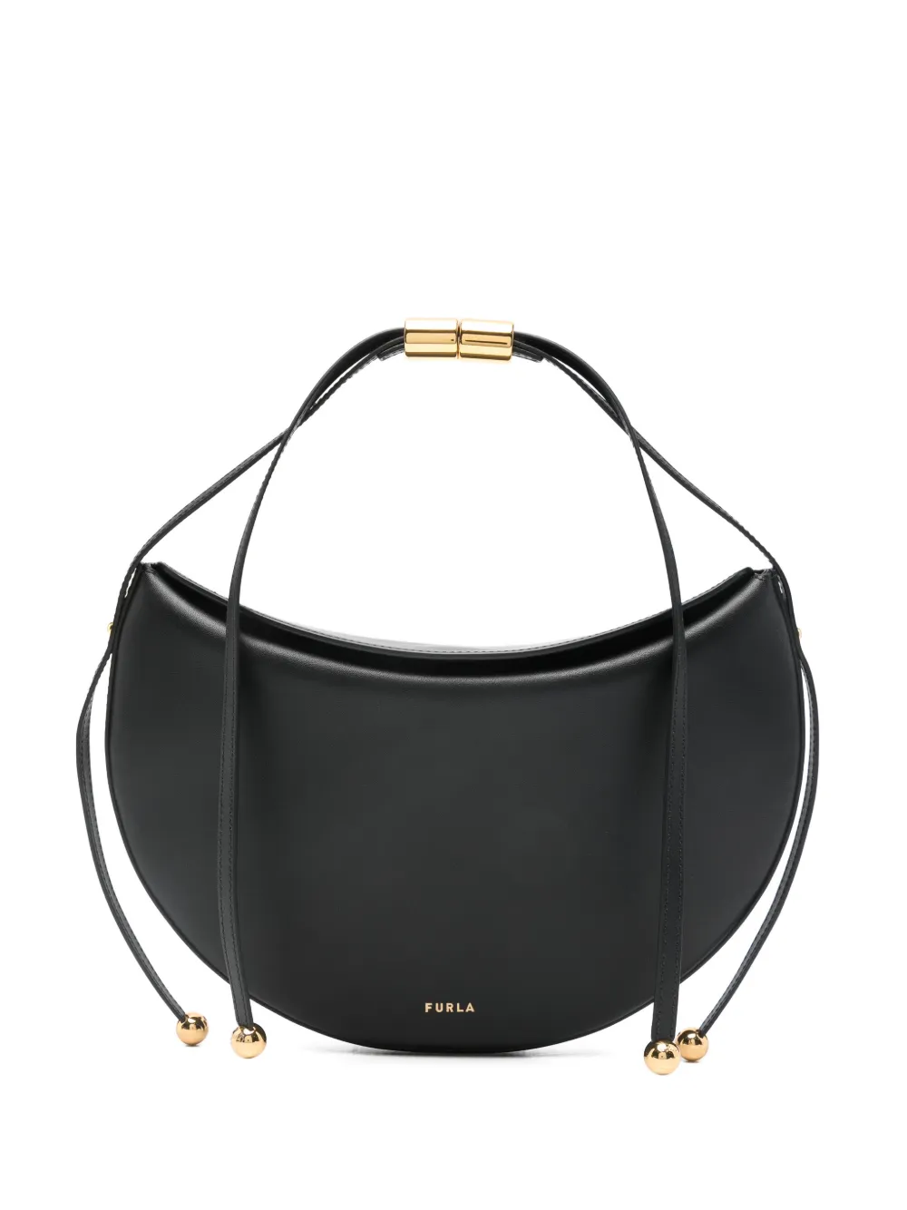 Furla small Moonstone leather shoulder bag - Nero