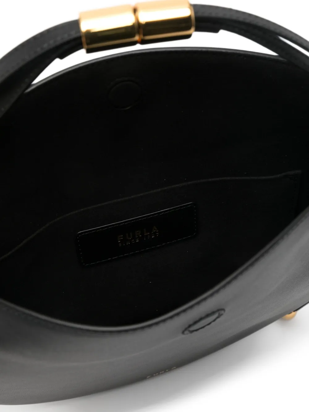 Furla Moonstone kleine leren schoudertas Zwart