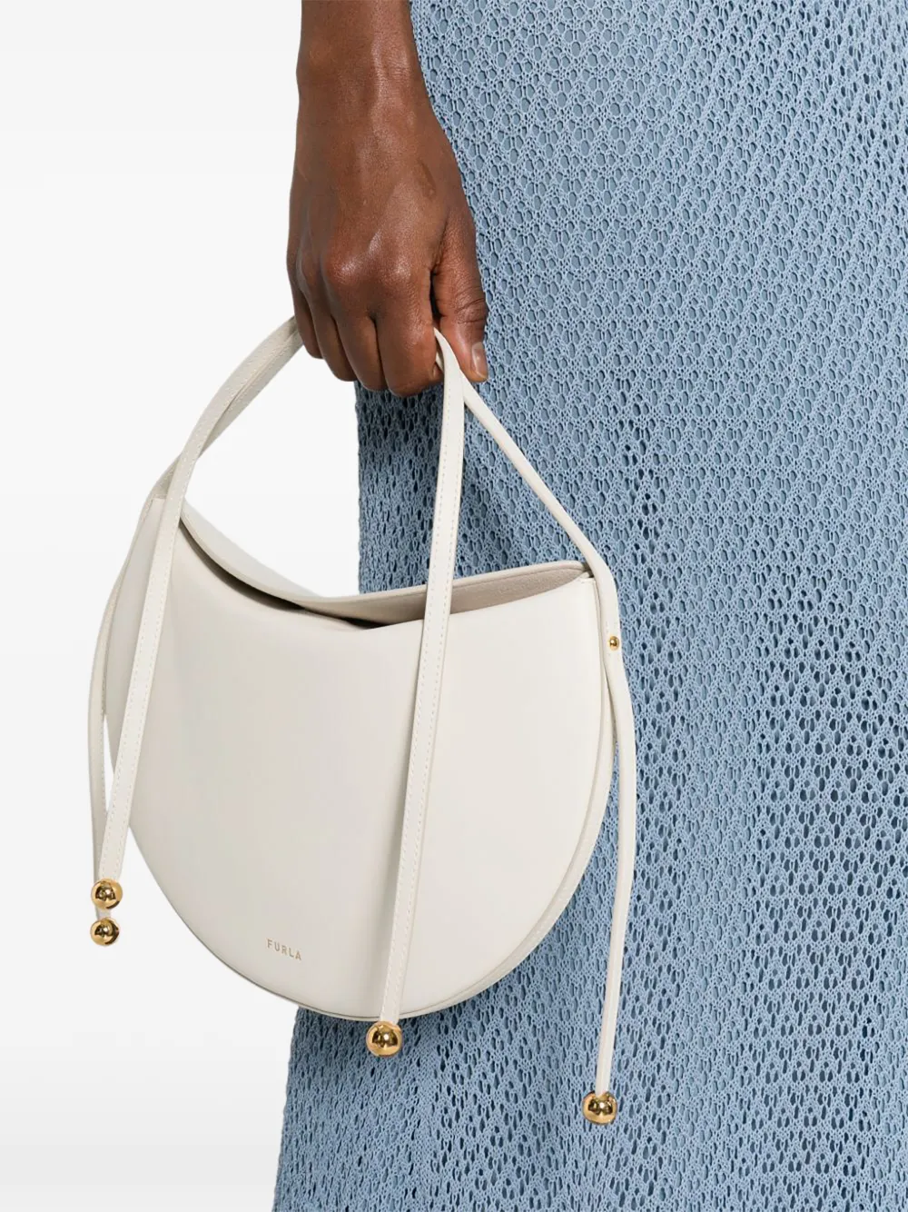 Furla Kleine Moonstone schoudertas met verstelbaar bandje Beige