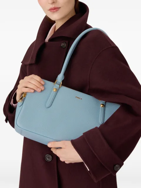 Furla tote Boston mediana de piel con cierre