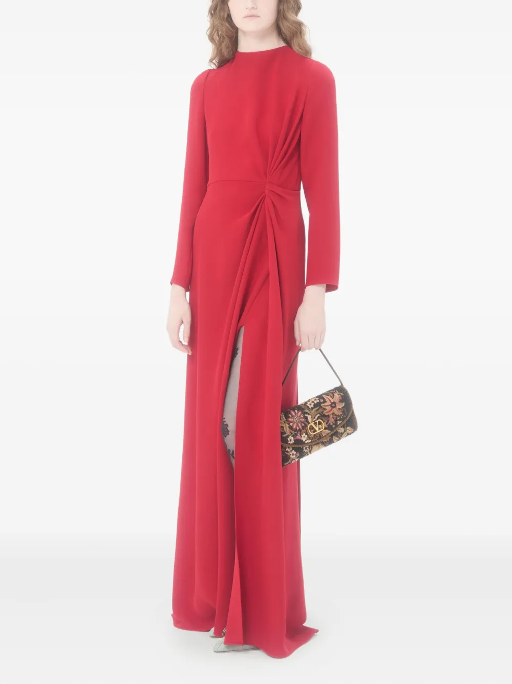 Valentino Garavani Cady Couture maxi-jurk met ruches - Rood