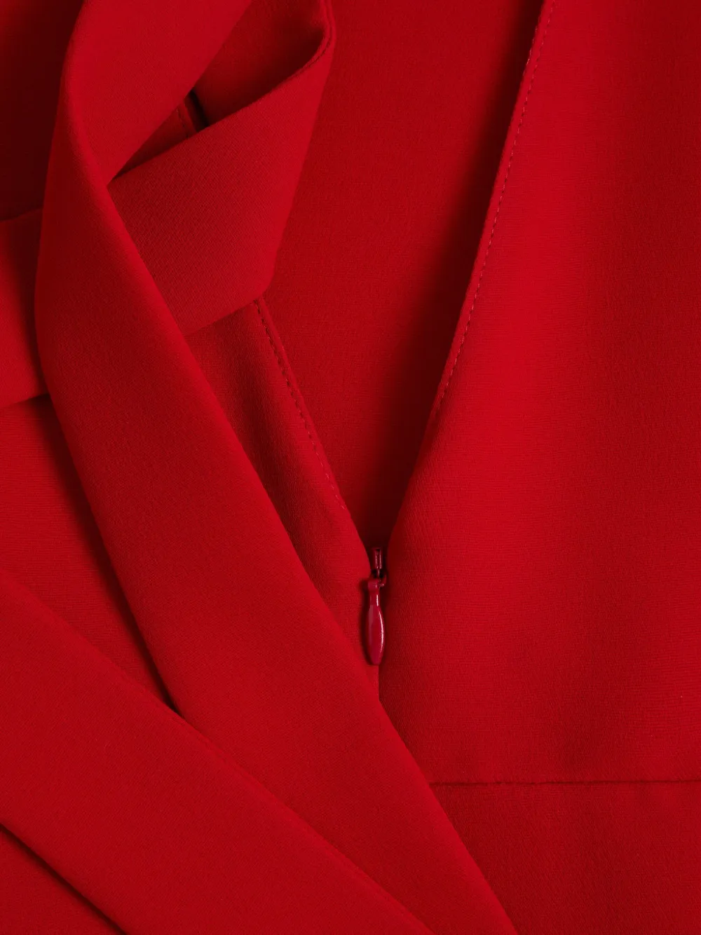Valentino Garavani Cady Couture maxi-jurk met ruches Rood
