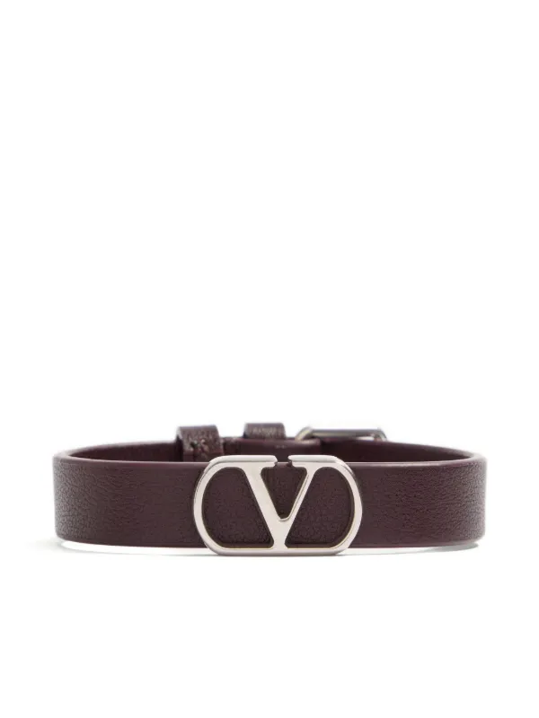 Valentino Garavani Vロゴ シグネチャー レザーブレスレット