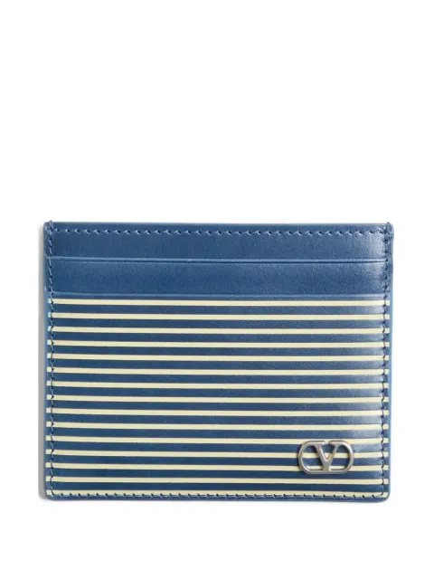 Valentino Garavani striped logo signature card holder