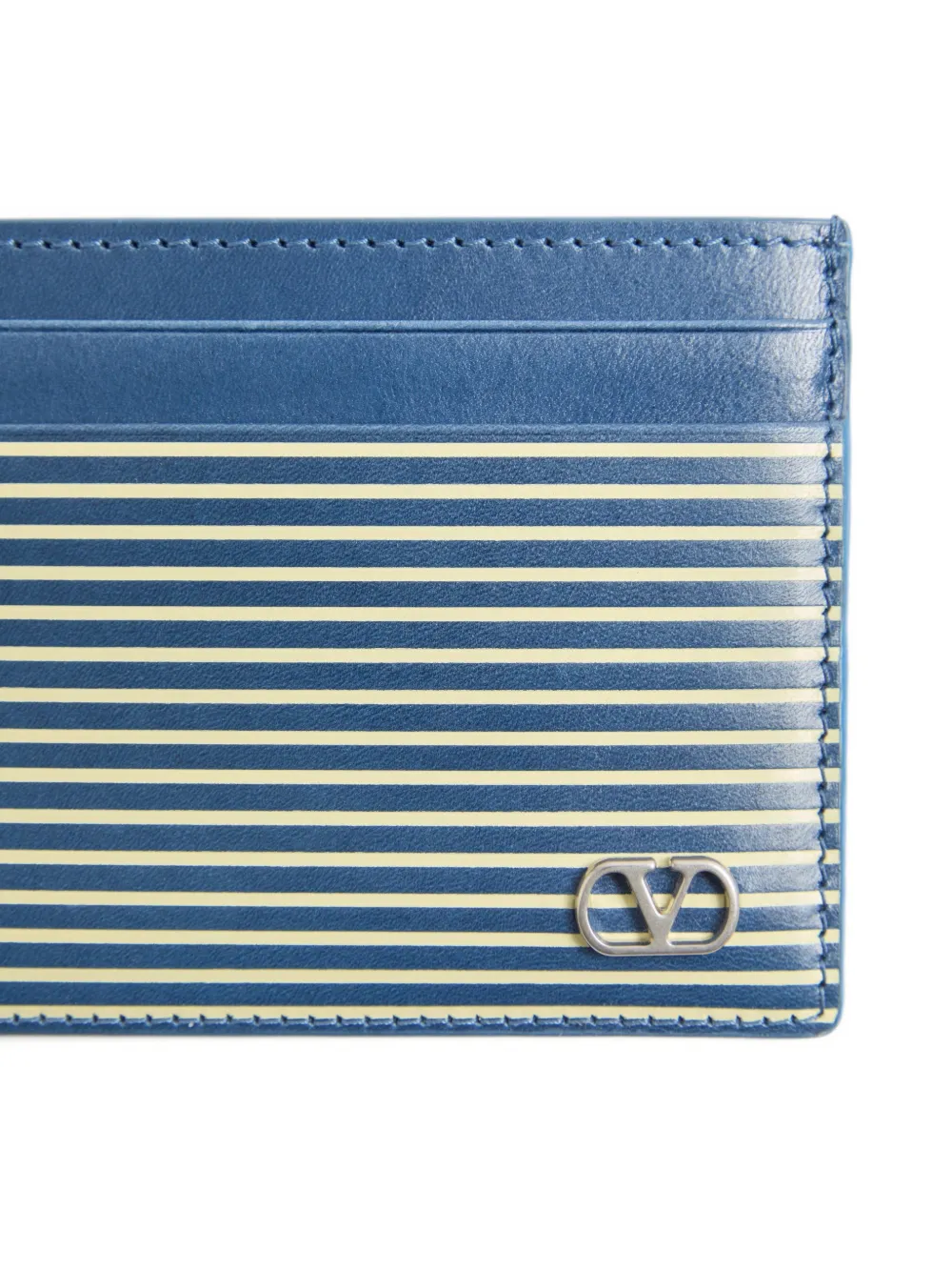 Valentino Garavani Gestreepte pasjeshouder Blauw