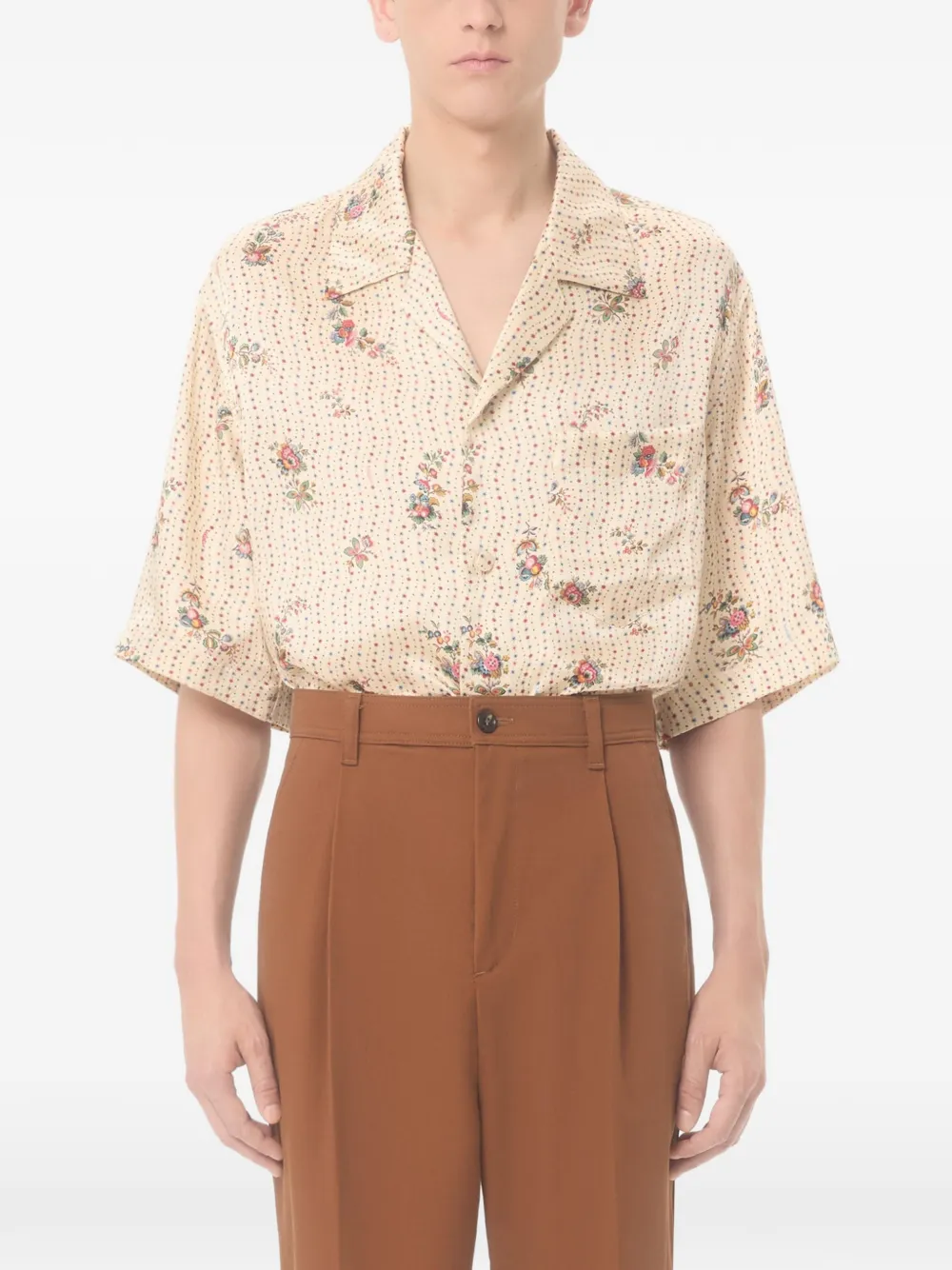 Valentino Garavani Overhemd met bloemenprint Beige