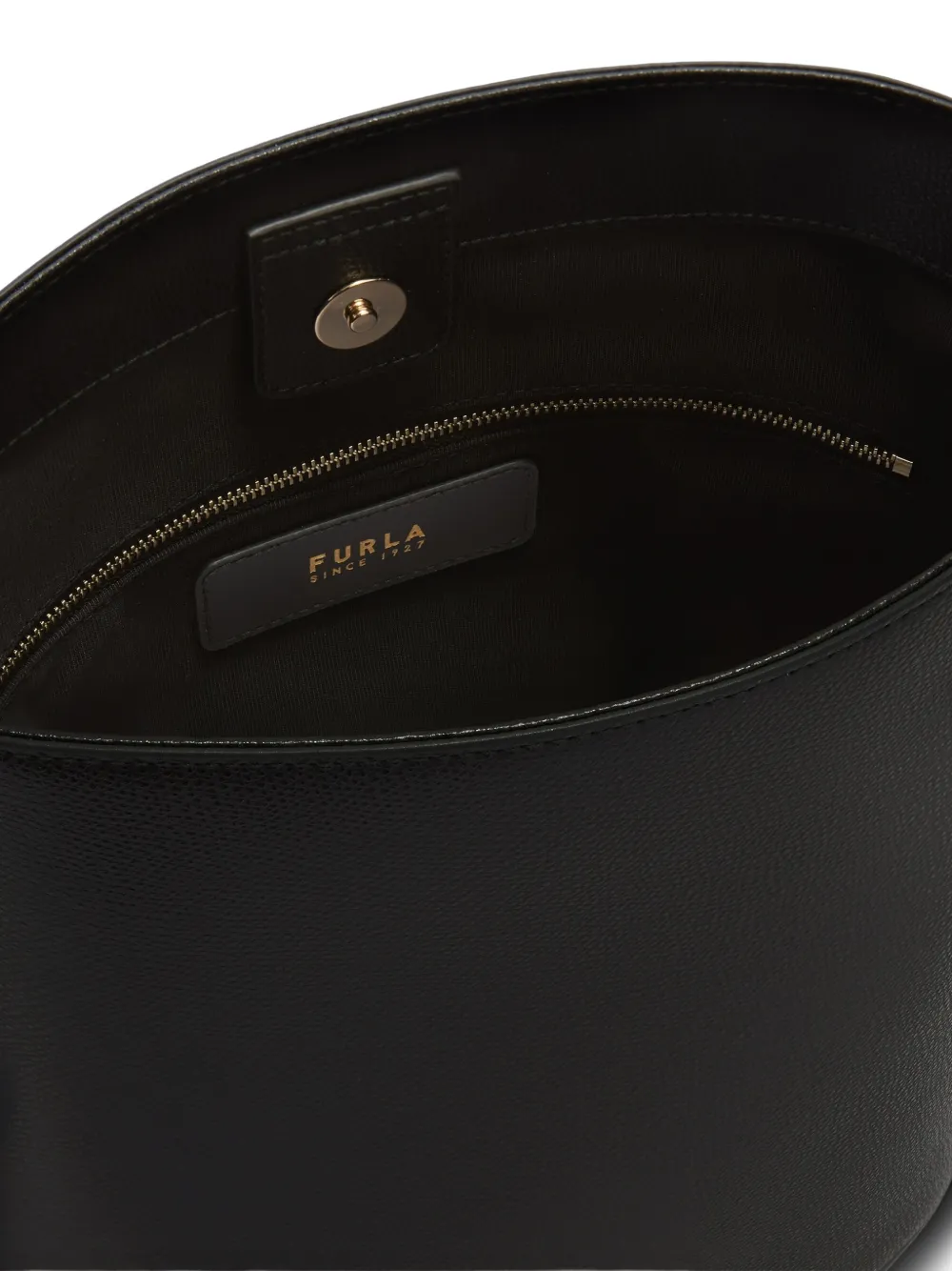 Furla Small Roxie Leather Bucket Bag In Black
