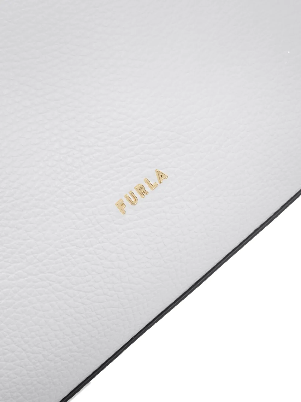 Furla Lara grote schoudertas met logodetail Wit
