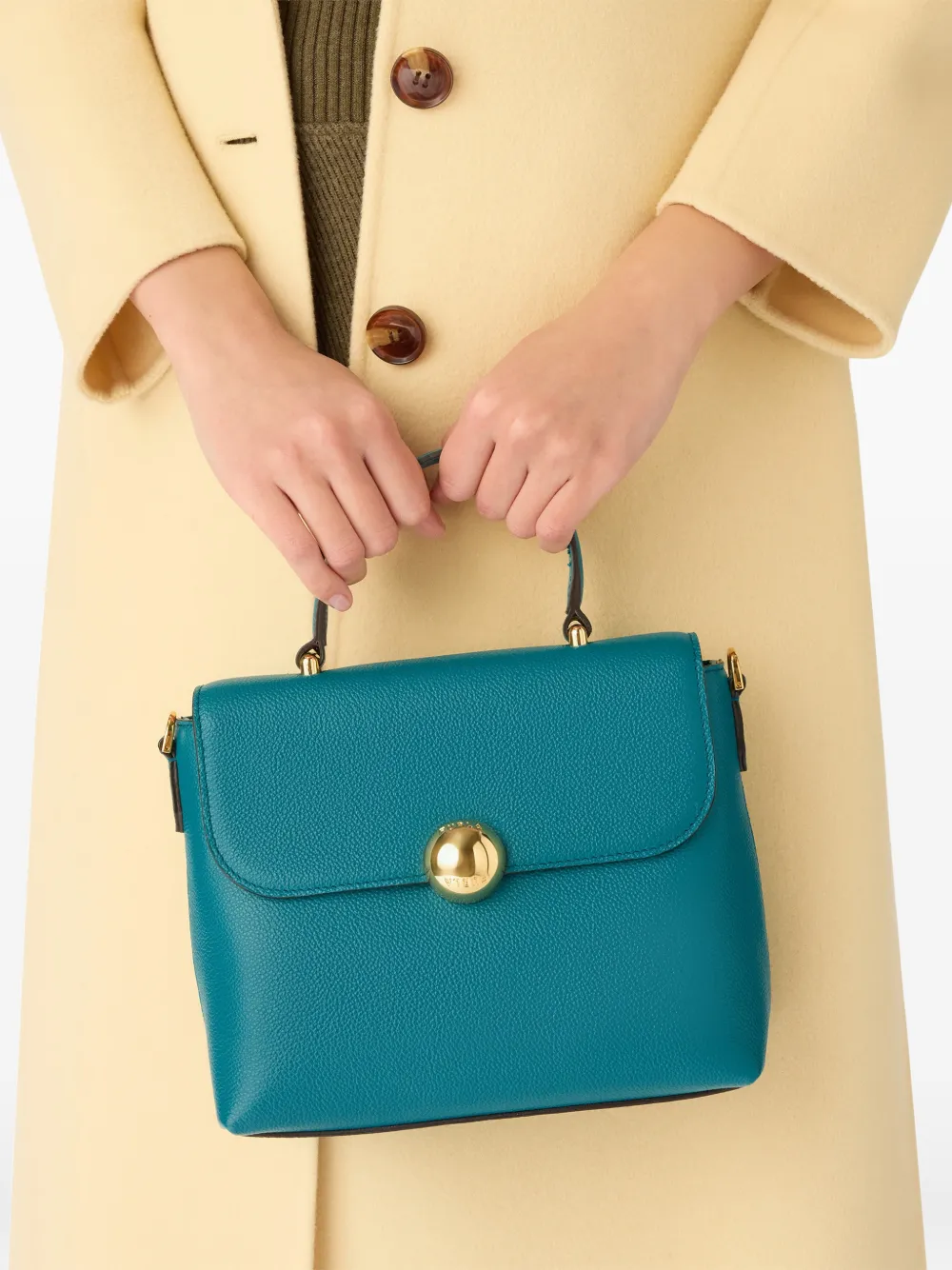 Furla Moonlight kleine shopper met omslag Blauw
