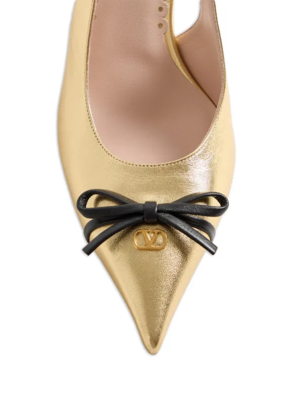 Valentino Garavani ビーポインティ Vロゴ スリングバックパンプス