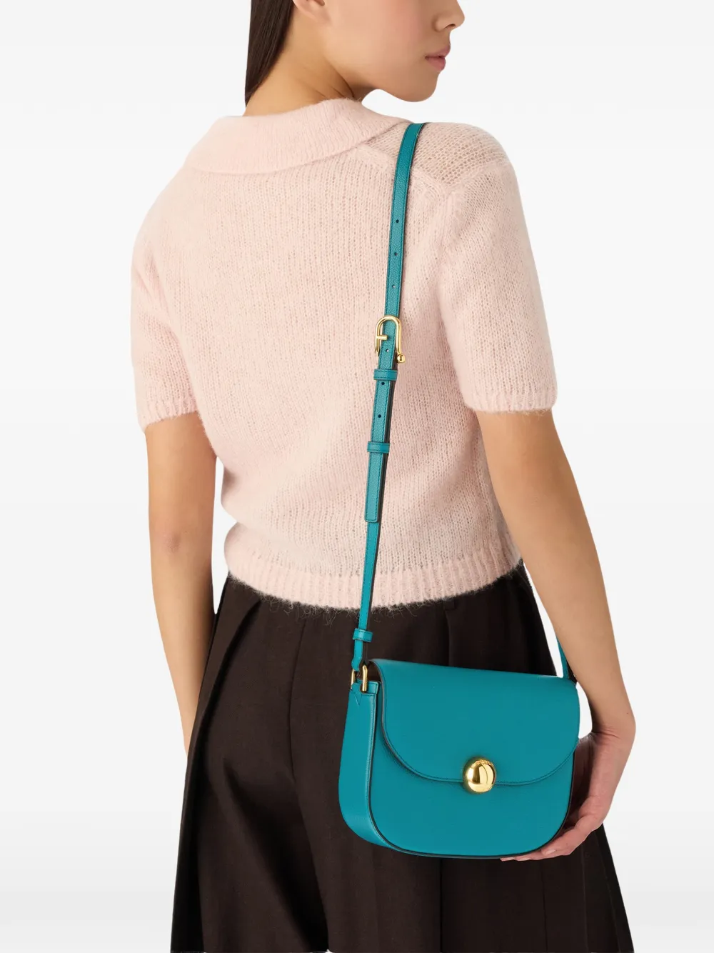 Furla Kleine Moonlight Sfera crossbodytas met logo Blauw