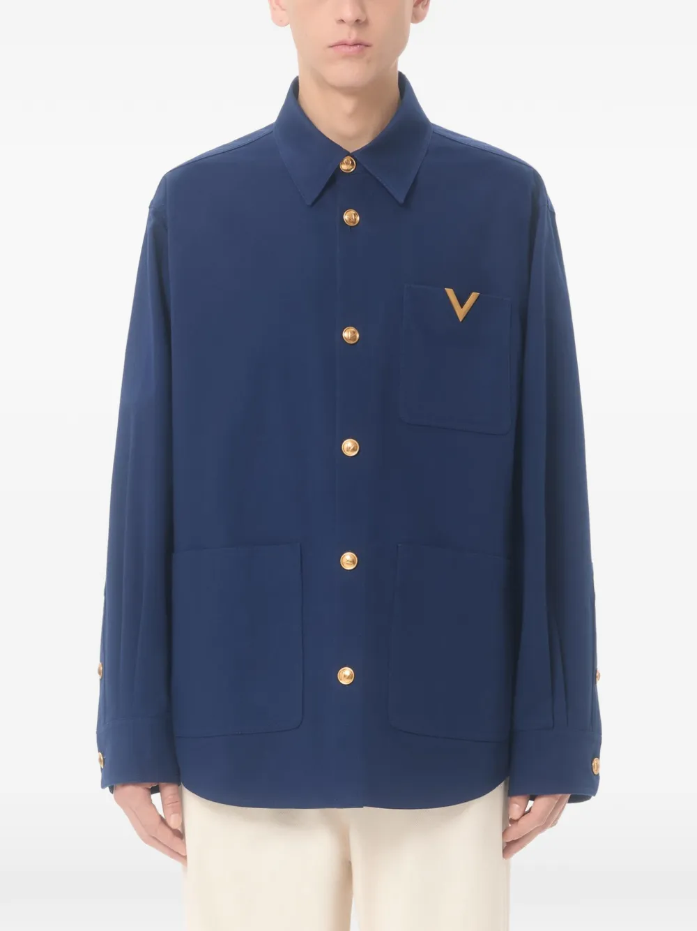 Valentino Garavani シャツジャケット | ブルー | FARFETCH JP
