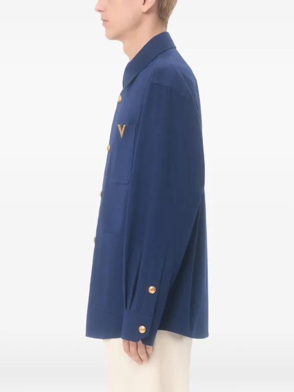 Valentino Garavani シャツジャケット | ブルー | FARFETCH JP
