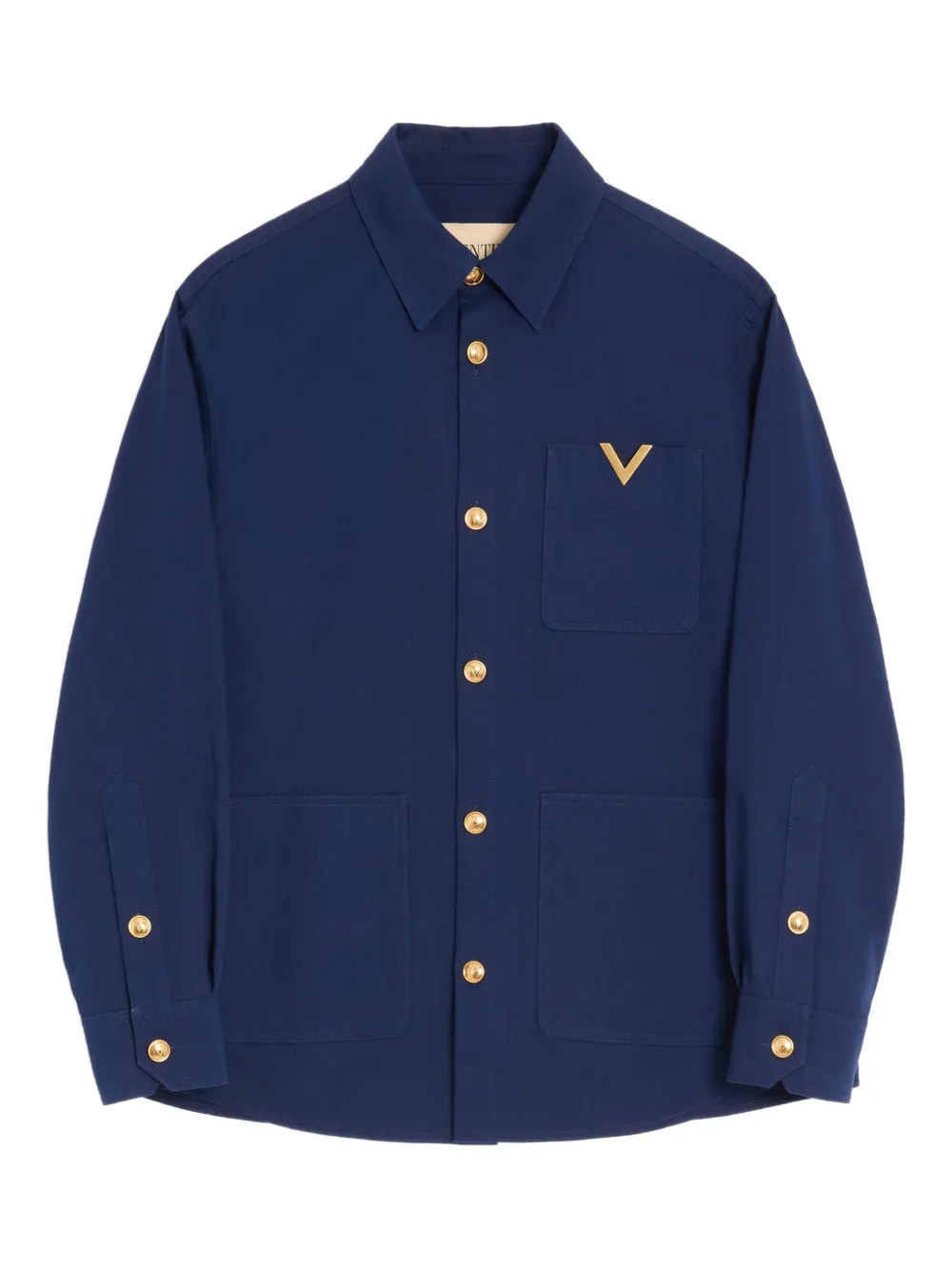 Valentino Garavani cotton shirt jacket - Blu