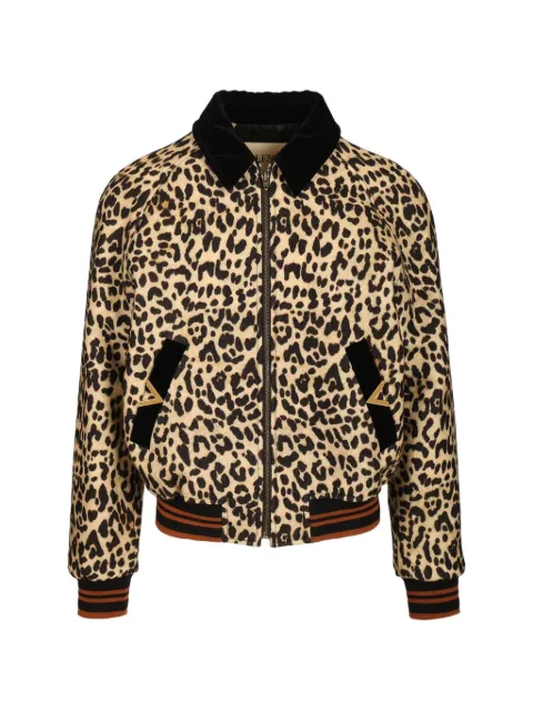 Valentino Garavani leopard-print wool bomber jacket