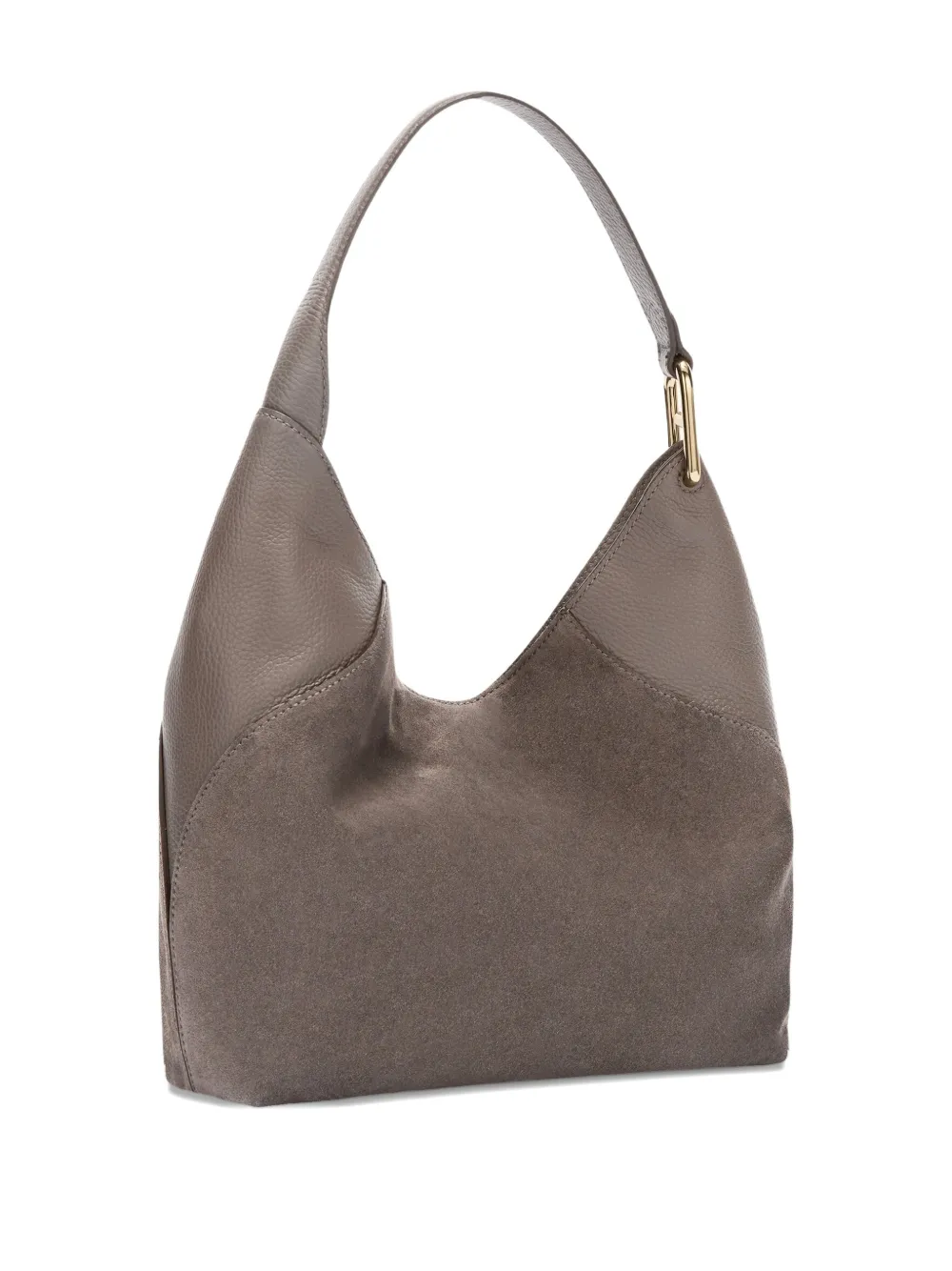 Furla Lara grote schoudertas met logodetail - Grijs