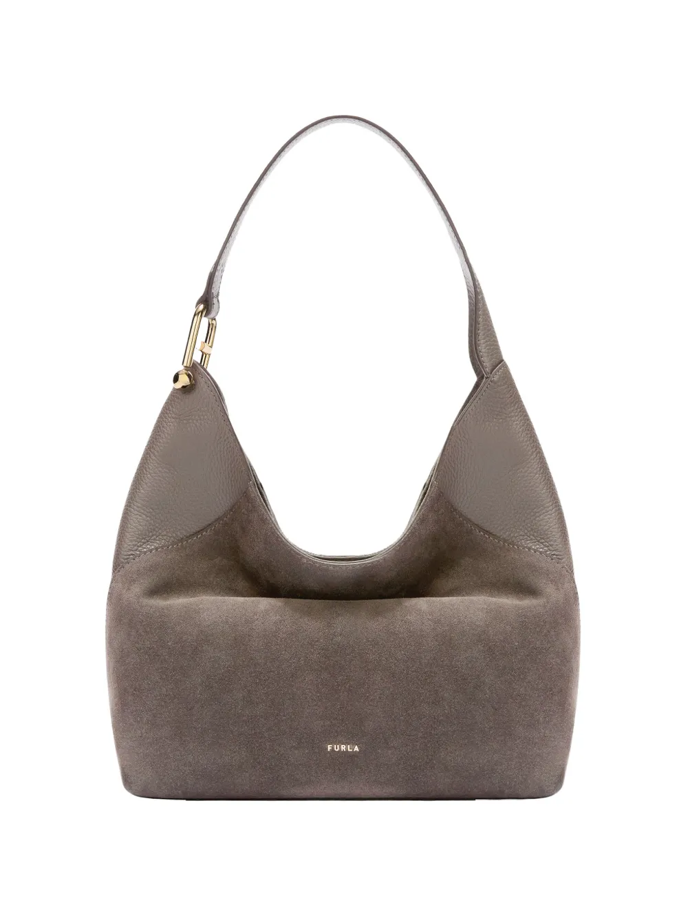 Furla Borsa a spalla M Lara con logo - Grigio