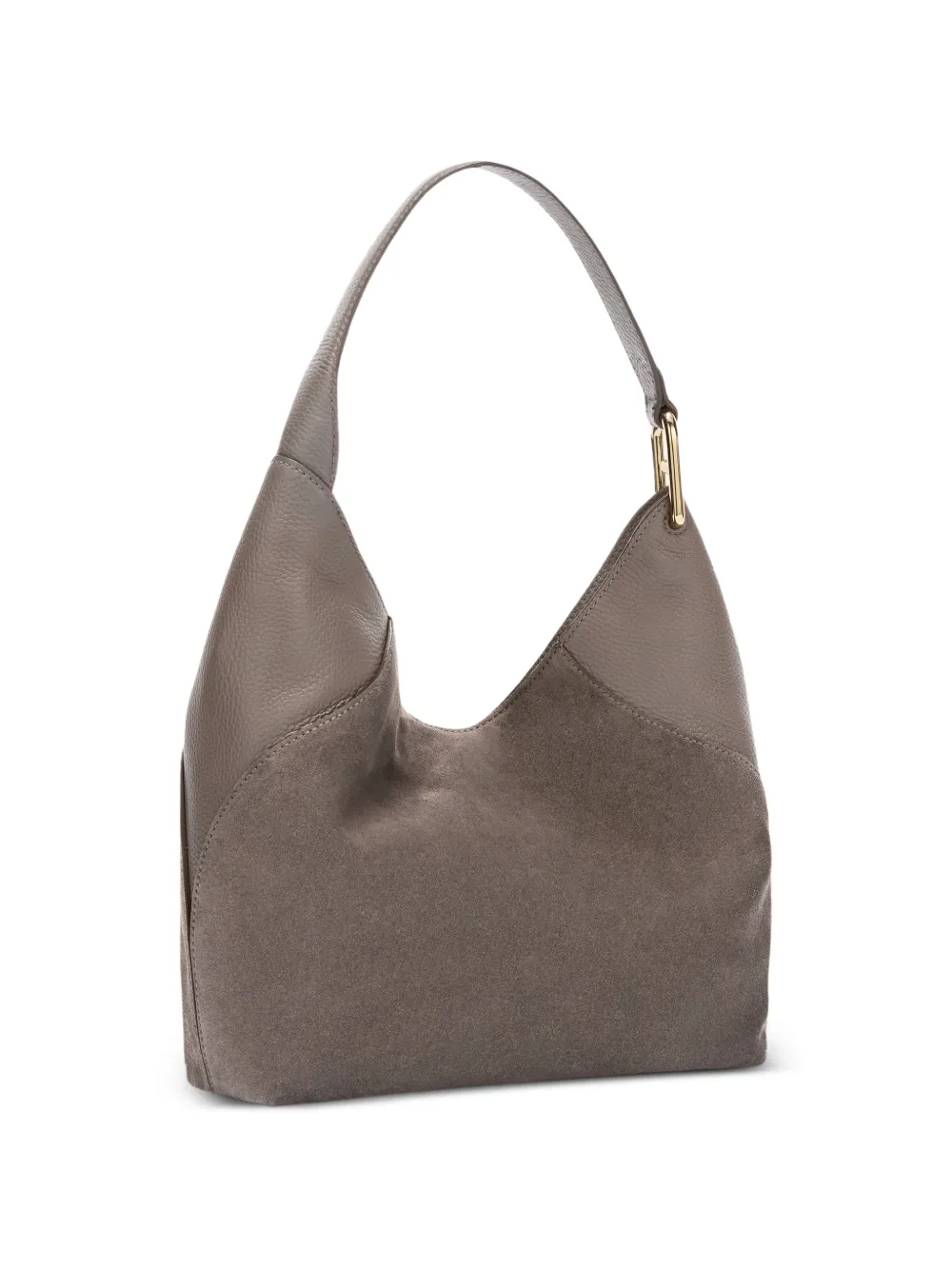 Furla Lara schoudertas met suède vlak Grijs