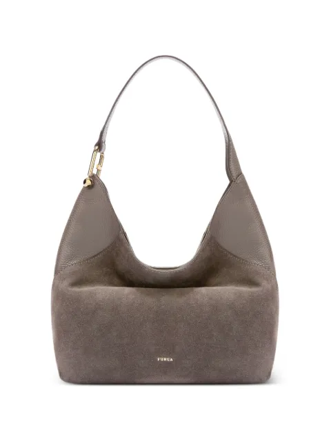 Furla Lara suede-panel shoulder bag