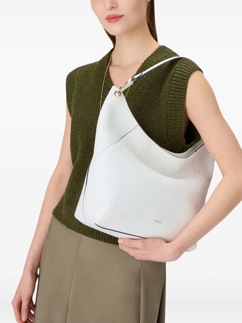 M Lara Leather Shoulder Bag