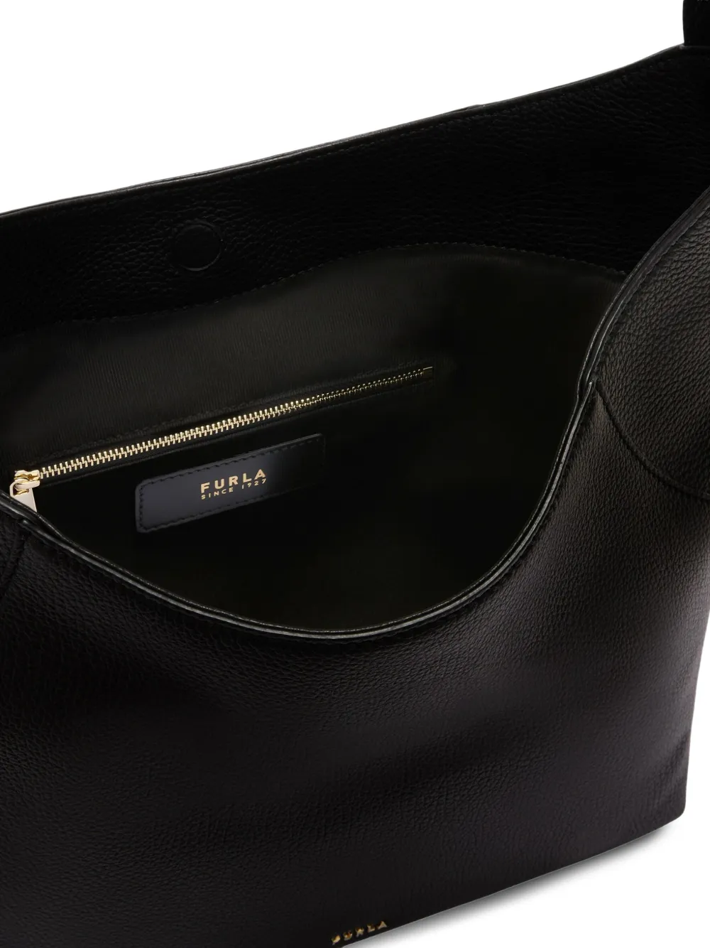 Furla M Lara leren schoudertas Zwart