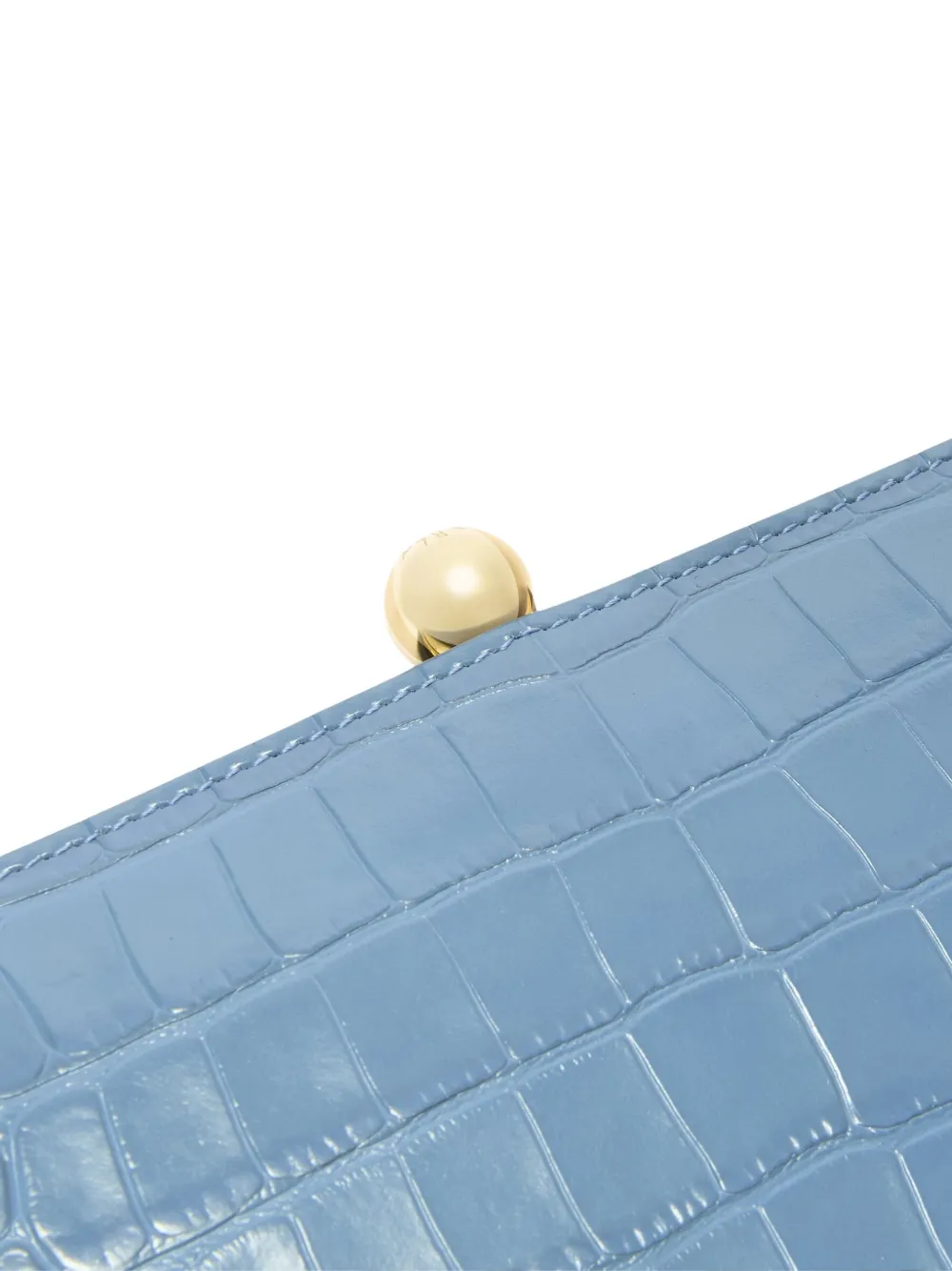 Furla Alba clutch met krokodillen-reliëf Blauw